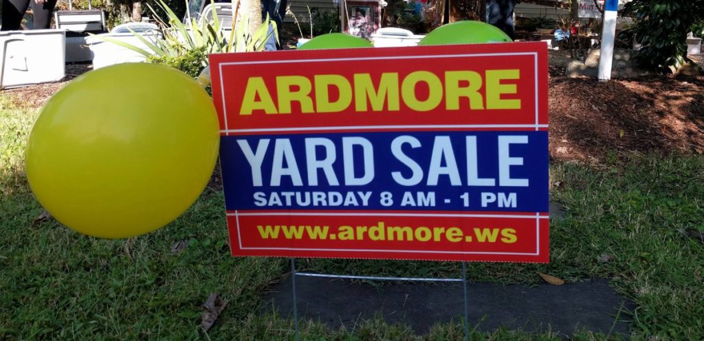 Ardmore Yard Sale Sign