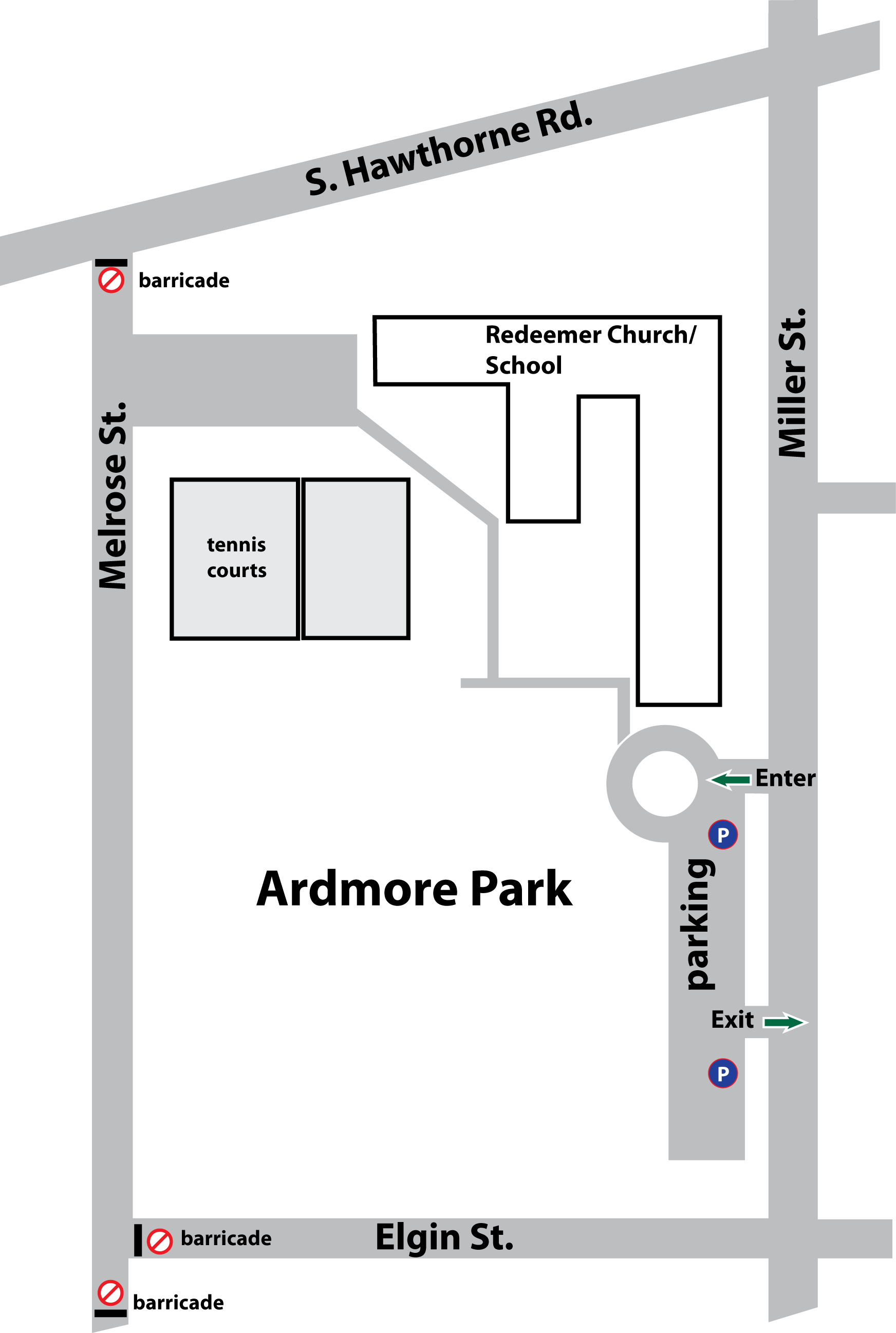 Map of Bikemore parking